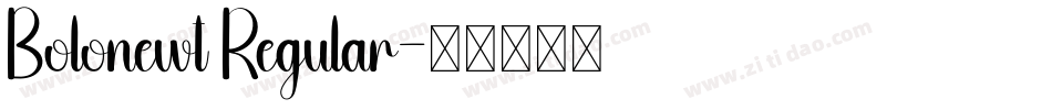Bolonewt Regular字体转换
